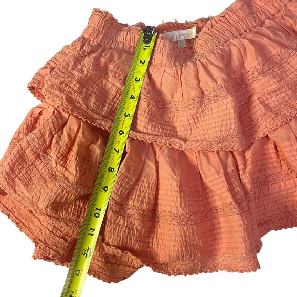 LoveShackFancy Ruffle Mini Skirt in Peach Blossom - Picture 7 of 10